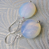 handmade opal quartz semi-precious earrings UK