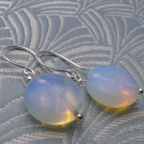 short semi-precious stone earrings, semi-precious bead earrings BB73