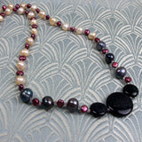 unique handmade pearl and semi-precious handmade necklace