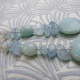blue semi-precious stone handmade earrings