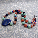 semi-precious stone necklace design