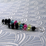long semi-precious stone earrings handmade with beads