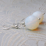 opal quartz short semi-precious earrings
