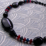 semi-precious stone necklace handmade black onyx