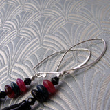 long silver earrings hooks