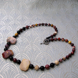 handmade semi-precious stone necklace handmade mookaite