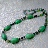 handmade chunky green necklace
