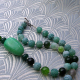 chunky green semi-precious necklace design