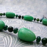 chunky green semi-precious stone beads