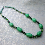handcrafted chunky green necklace unique design
