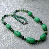 handcrafted chunky green unique necklace uk crafted