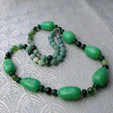 unique handmade green chunky semi-precious jewellery necklace