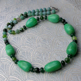 chunky green semi-precious jewellery necklace uk