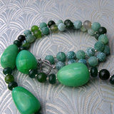 chunky green semi-precious beads