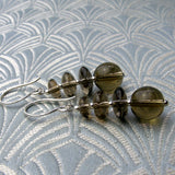 handmade smoky quartz earrings uk
