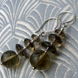 semi-precious jewellery earrings handmade smoky quartz