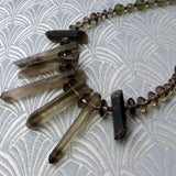 unique smoky quartz necklace handmade uk