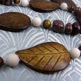 chunky semi-precious stone brown gemstone beads