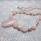 unique rose quartz necklace uk