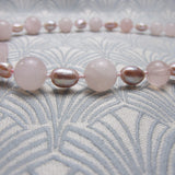 rose quartz gemstone beads, pink pearls