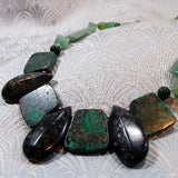 green chunky statement necklace, online jewellery sale uk, unique handmade jewellery uk