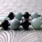 chunky blue semi-precious beads