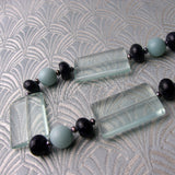 blue quartz semi-precious chunky beads