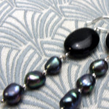 unique handmade black earrings