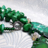 chunky green beads