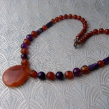 handmade carnelian pendant necklace unique design