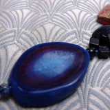 blue gemstone pendant necklace uk