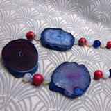 unique handcrafted blue gemstone necklace