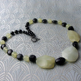 handmade green jade necklace unique design