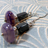 semi-precious drop earrings handmade agate