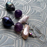 unique handmade semi-precious gemstone earrings