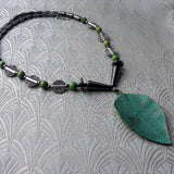 unique green handmade pendant necklace uk