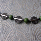 green necklace design detail