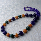 chunky purple amethyst necklace design