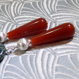 long semi-precious carnelian beads