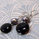 semi-precious pearl earrings, handmade jewellery sale online