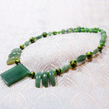 handmade green aventurine necklace unique design