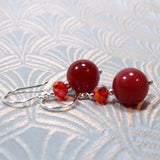 short drop semi-precious stone earrings