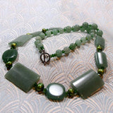 green semi-precious stone jewellery necklace uk