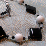 unique black and white necklace design