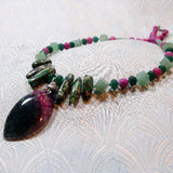 unique gemstone pendant necklace handmade agate