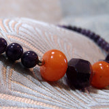 unique amethyst purple necklace