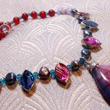 gemstone pendant necklace, agate pendant necklace