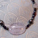 lilac quartz gemstone necklace, handmade jewellery sale online, online sale jewellery handcrafted uk