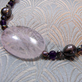 lilac quartz semi-precious stone necklace