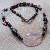 lilac quartz necklace